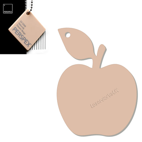 Acrylic Apple Keyring - Laserworksuk