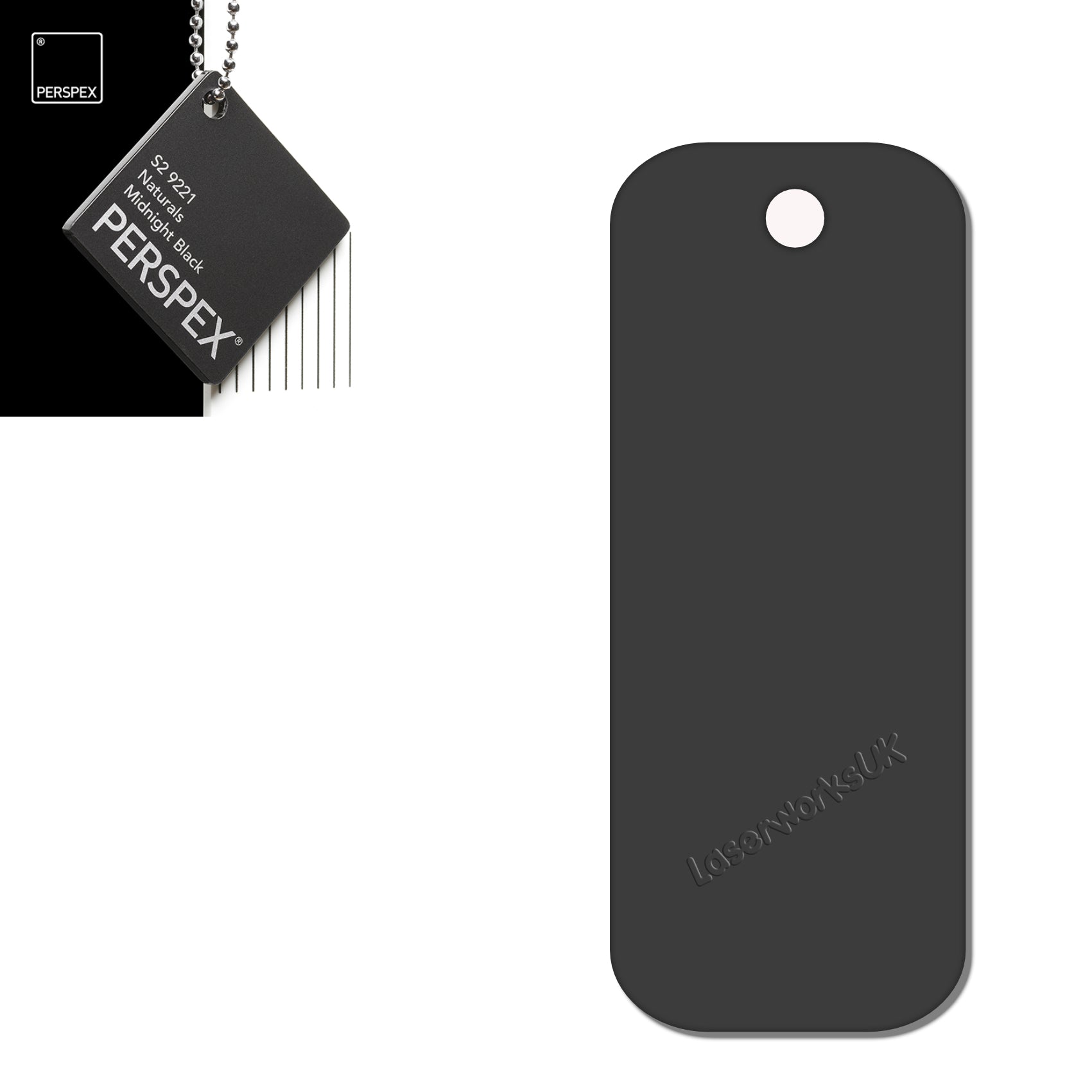 Acrylic Rectangle Keyring Blank Fobs (6cm Pack of 15) - Laserworksuk