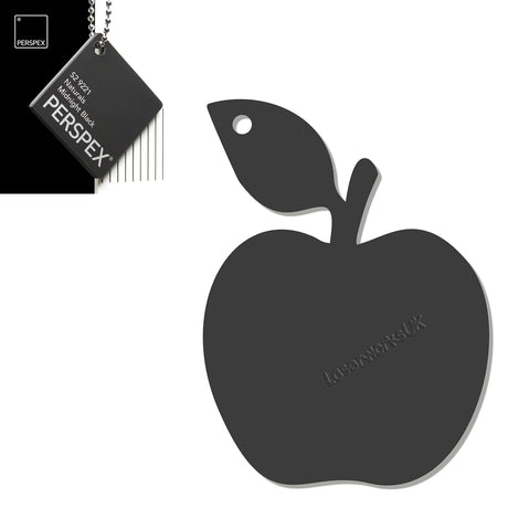 Acrylic Apple Keyring - Laserworksuk