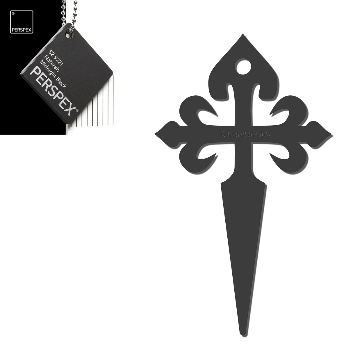 Camino de Santiago - St James Cross Keyring - Laserworksuk