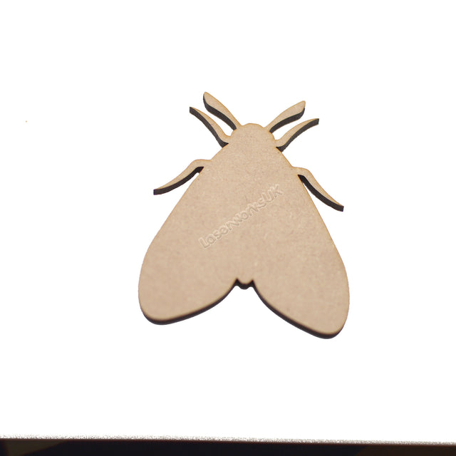 Wooden Moth MDF Blank Shape Craft - LaserworksUK