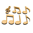 6 x Wooden Music Notes - Craft Shapes - Laserworksuk