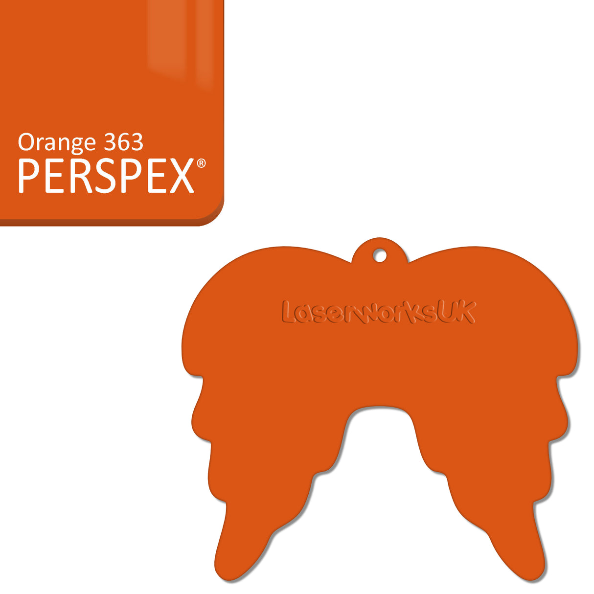 Acrylic Christmas Angel Wings Blanks (10cm Pack of 5) - Laserworksuk