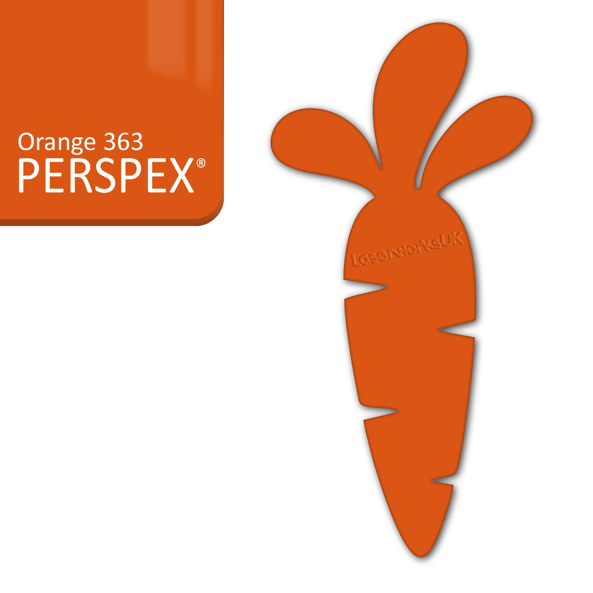 Acrylic Easter Carrot Blank Shapes (8cm Pack of 6) - Laserworksuk