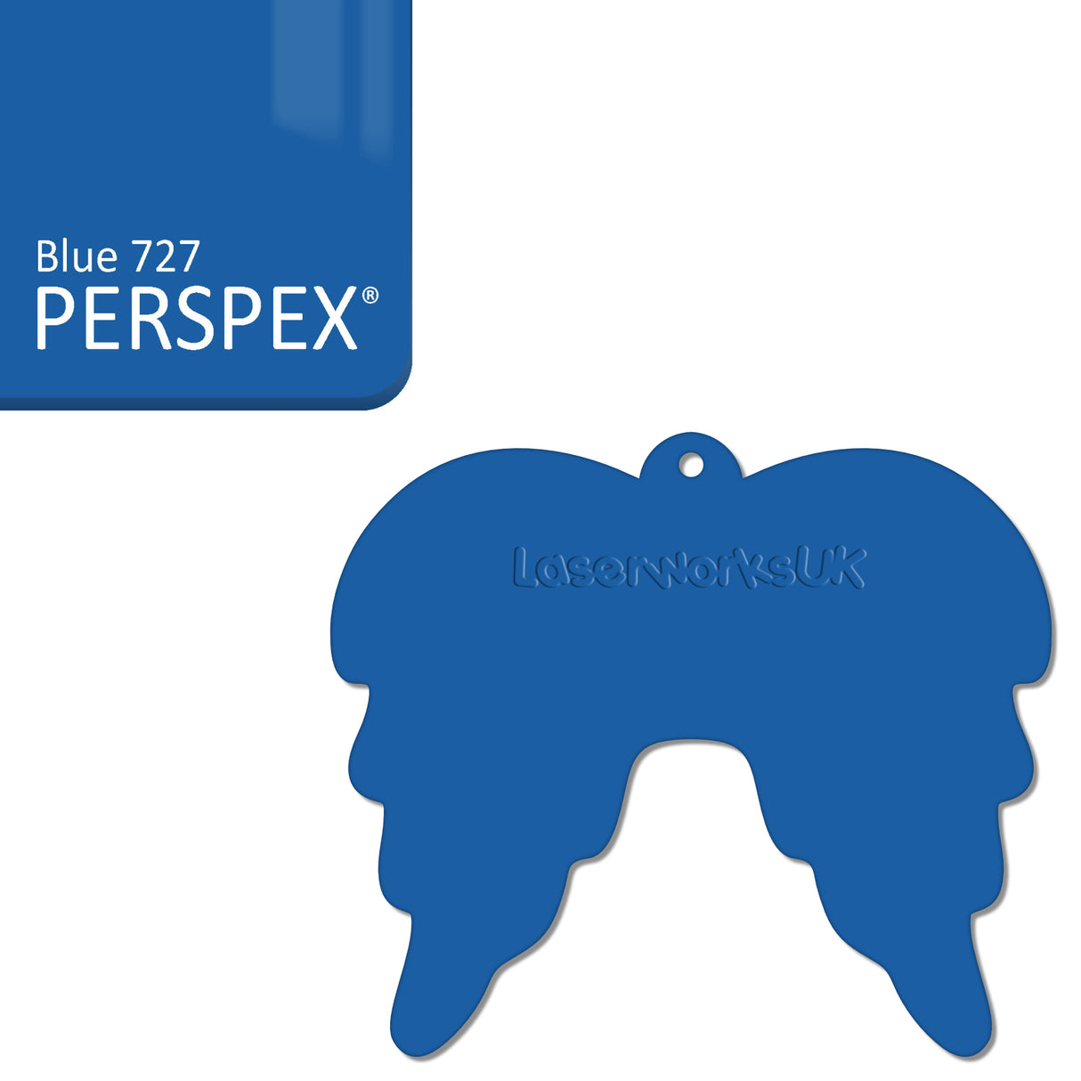 Acrylic Christmas Angel Wings Blanks (10cm Pack of 5) - Laserworksuk