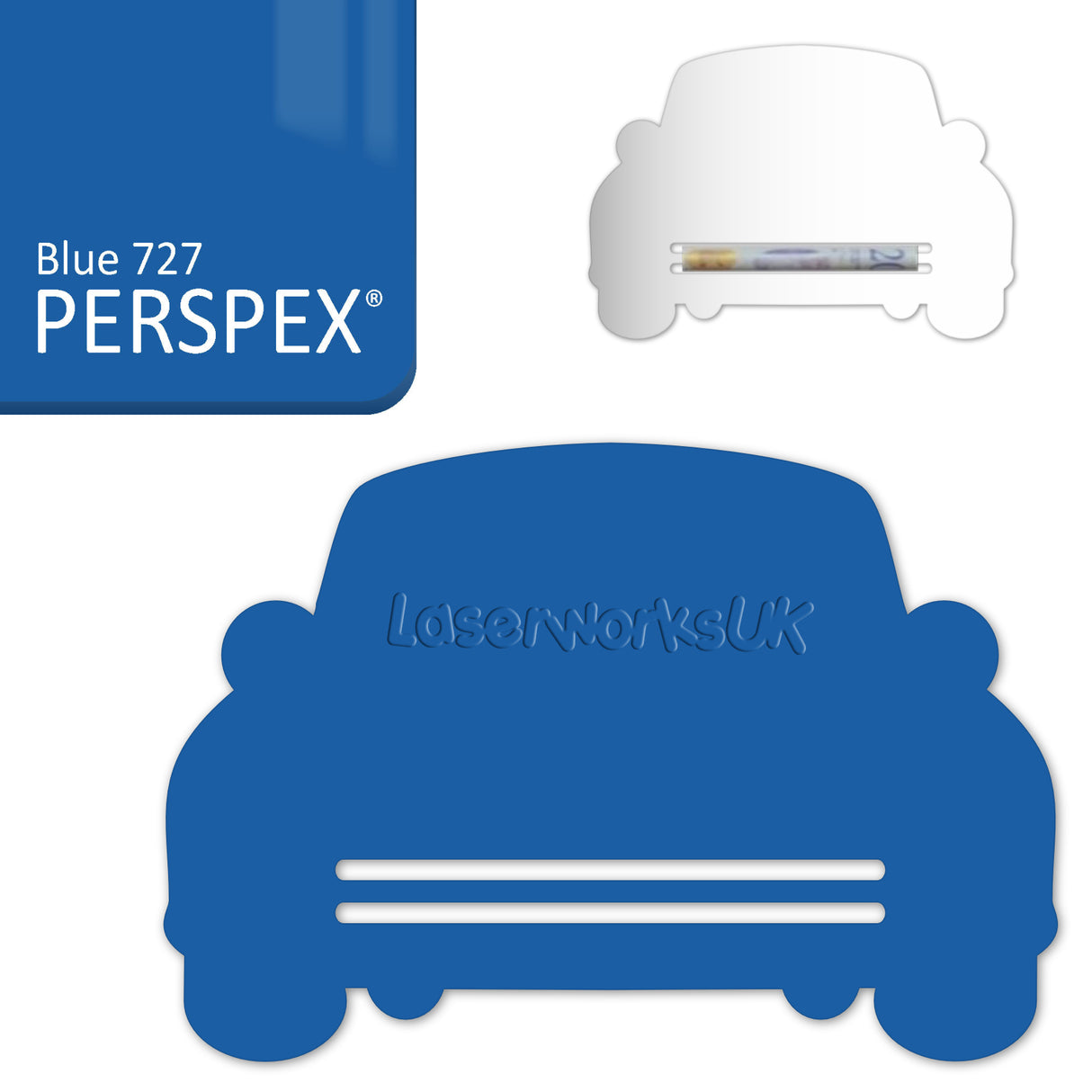 Acrylic Wedding Car Gift Money Holder Blanks - Laserworksuk