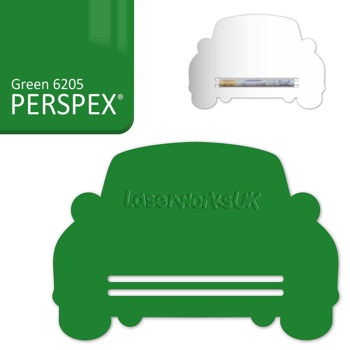 Acrylic Wedding Car Gift Money Holder Blanks - Laserworksuk