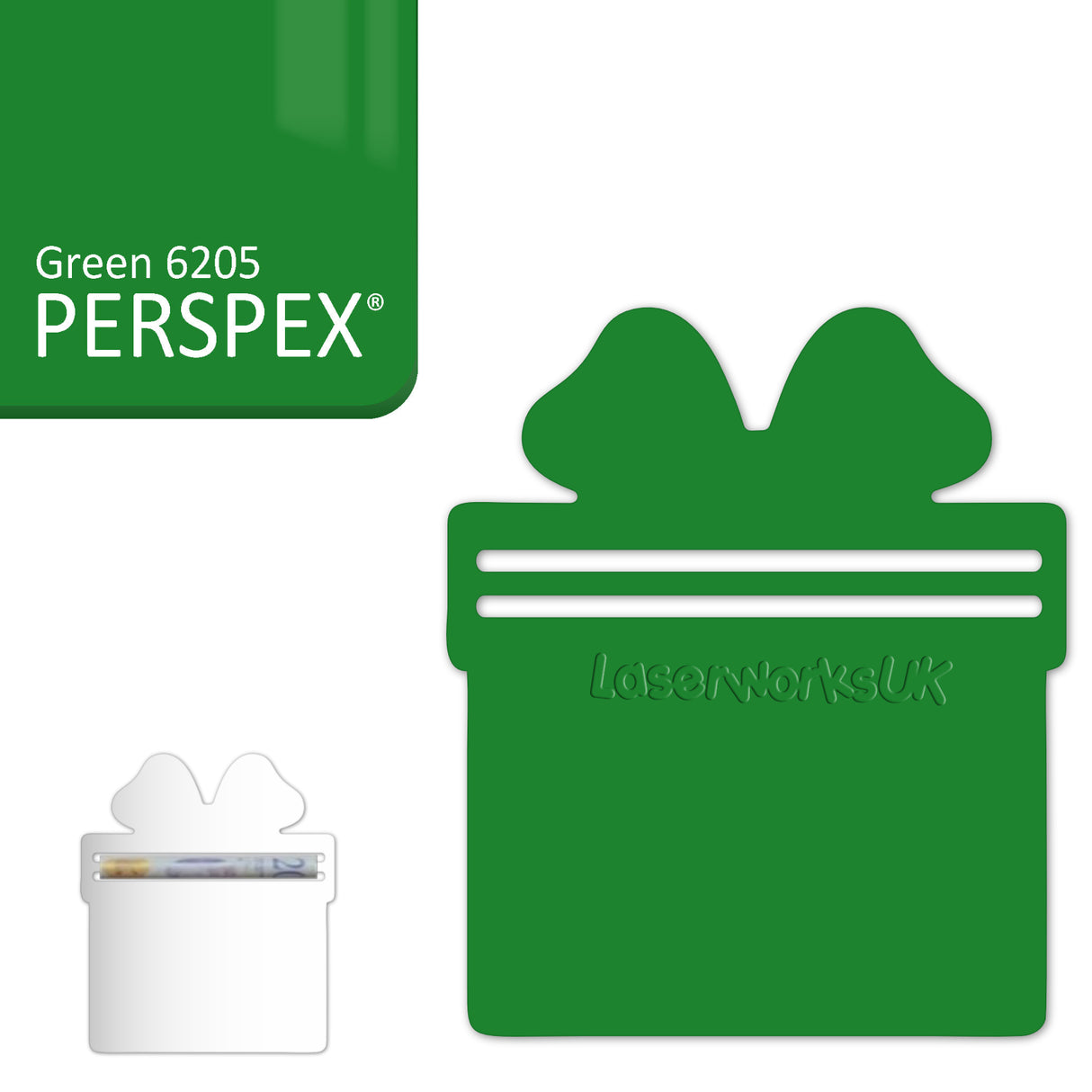 Acrylic Present Money Holder (Pack of 5) - Laserworksuk