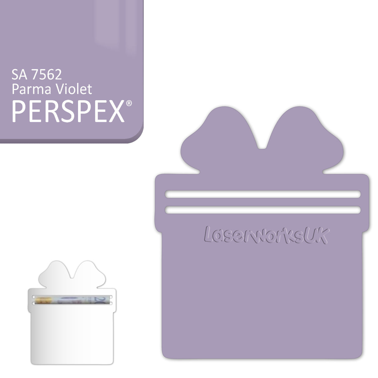 Acrylic Present Money Holder (Pack of 5) - Laserworksuk