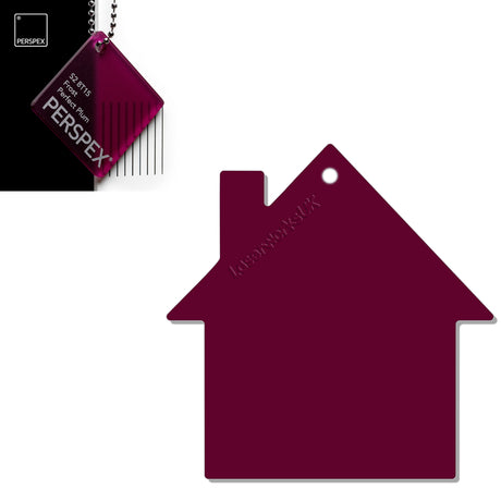 Acrylic New Home Keyring - Acrylic House Blank - Laserworksuk