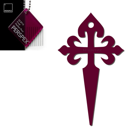 Camino de Santiago - St James Cross Keyring - Laserworksuk