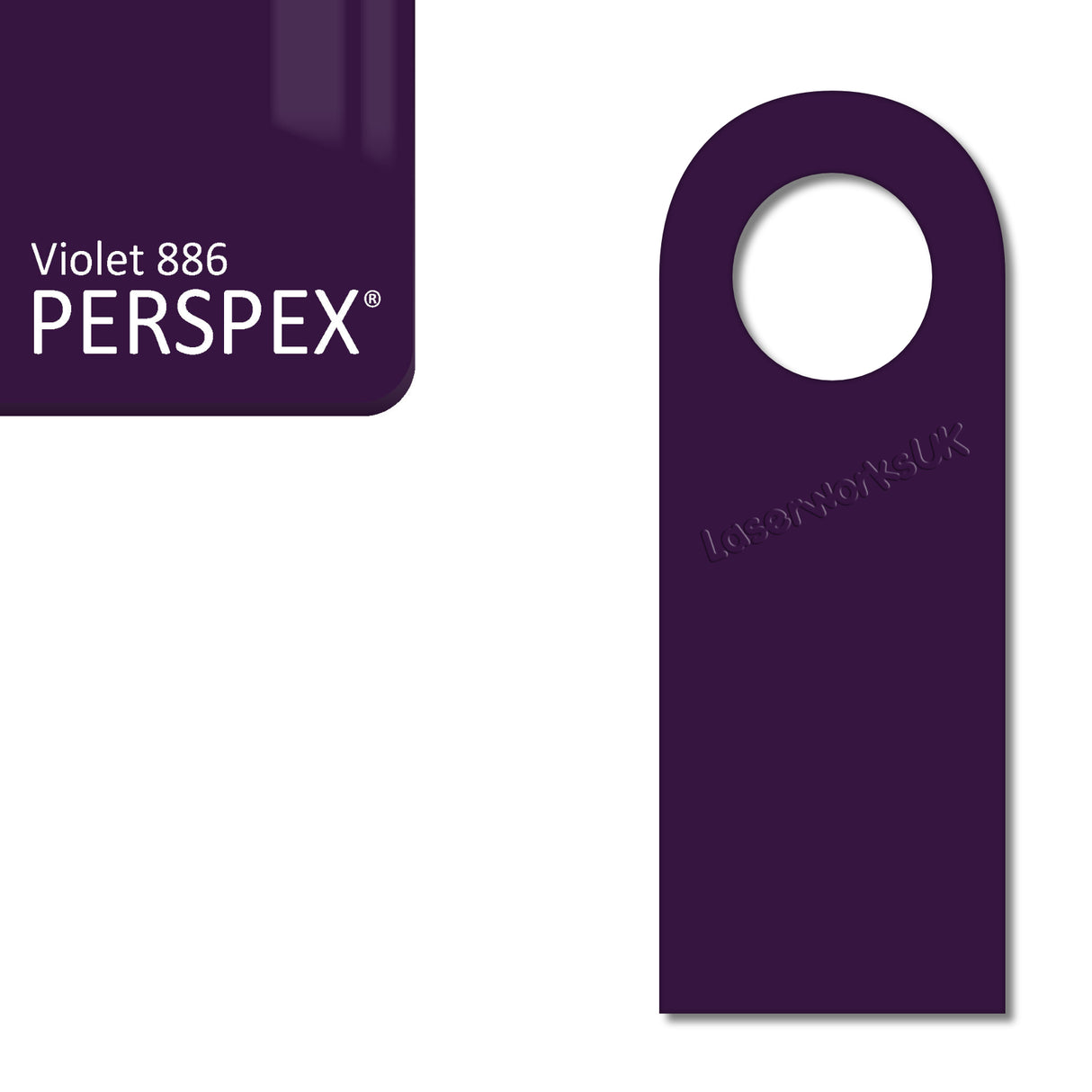 Acrylic Door Hanger Blanks - Style 5 - Laserworksuk