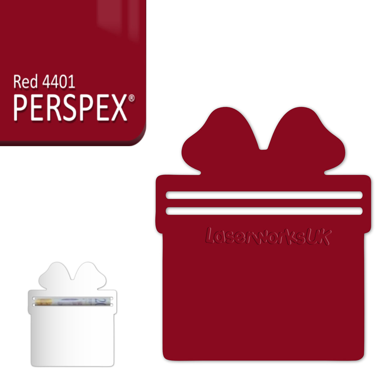 Acrylic Present Money Holder (Pack of 5) - Laserworksuk