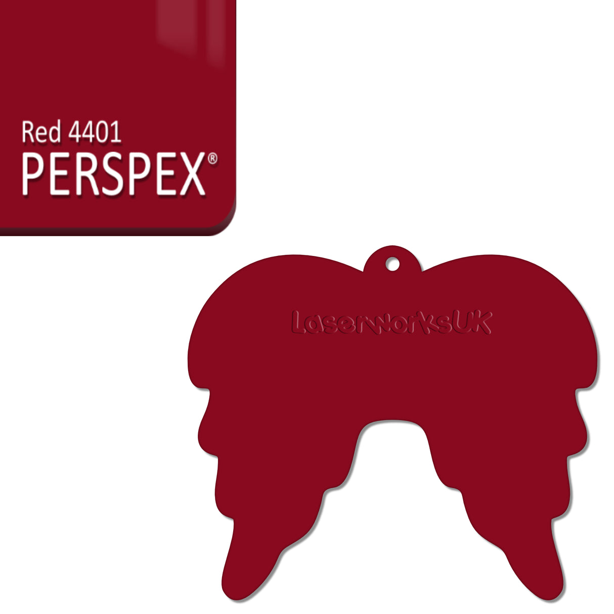 Acrylic Christmas Angel Wings Blanks (10cm Pack of 5) - Laserworksuk