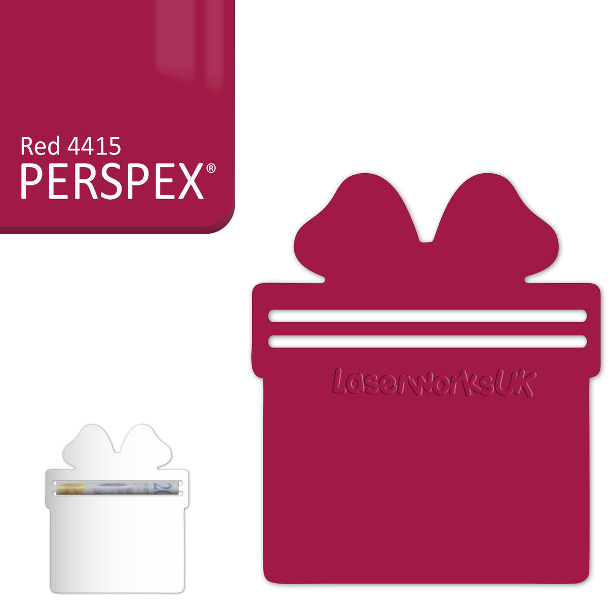 Acrylic Present Money Holder (Pack of 5) - Laserworksuk