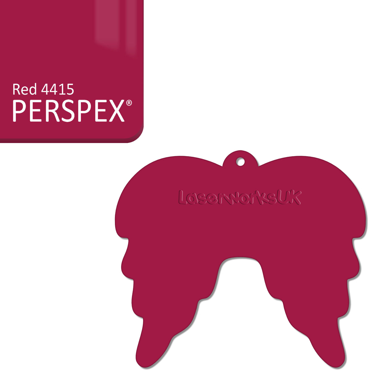 Acrylic Christmas Angel Wings Blanks (10cm Pack of 5) - Laserworksuk