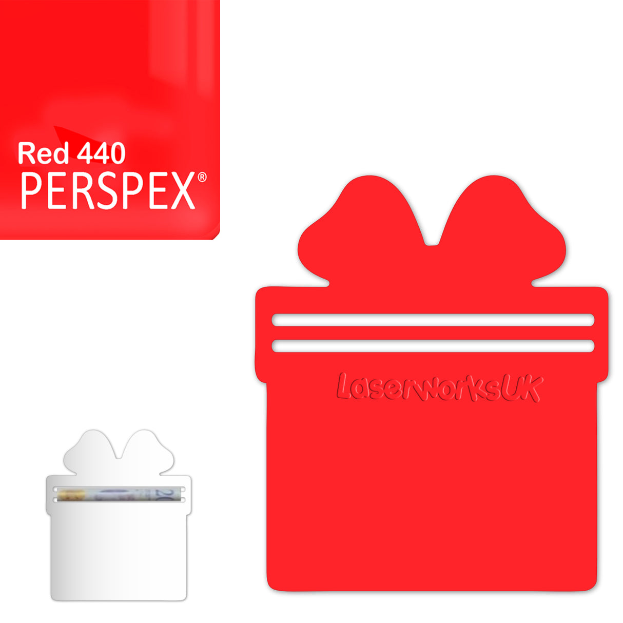 Acrylic Present Money Holder (Pack of 5) - Laserworksuk