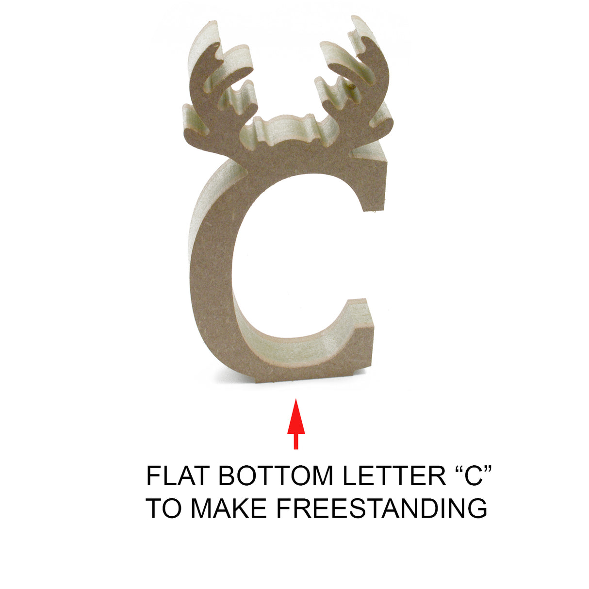 Freestanding Reindeer Antler Letters - LaserworksUK