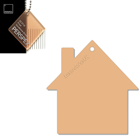 Acrylic New Home Keyring - Acrylic House Blank - Laserworksuk