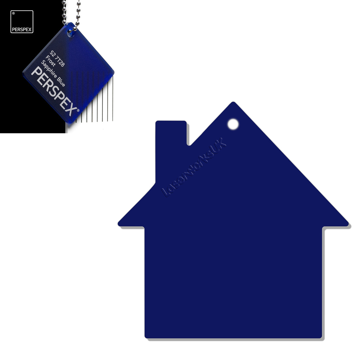 Acrylic New Home Keyring - Acrylic House Blank - Laserworksuk