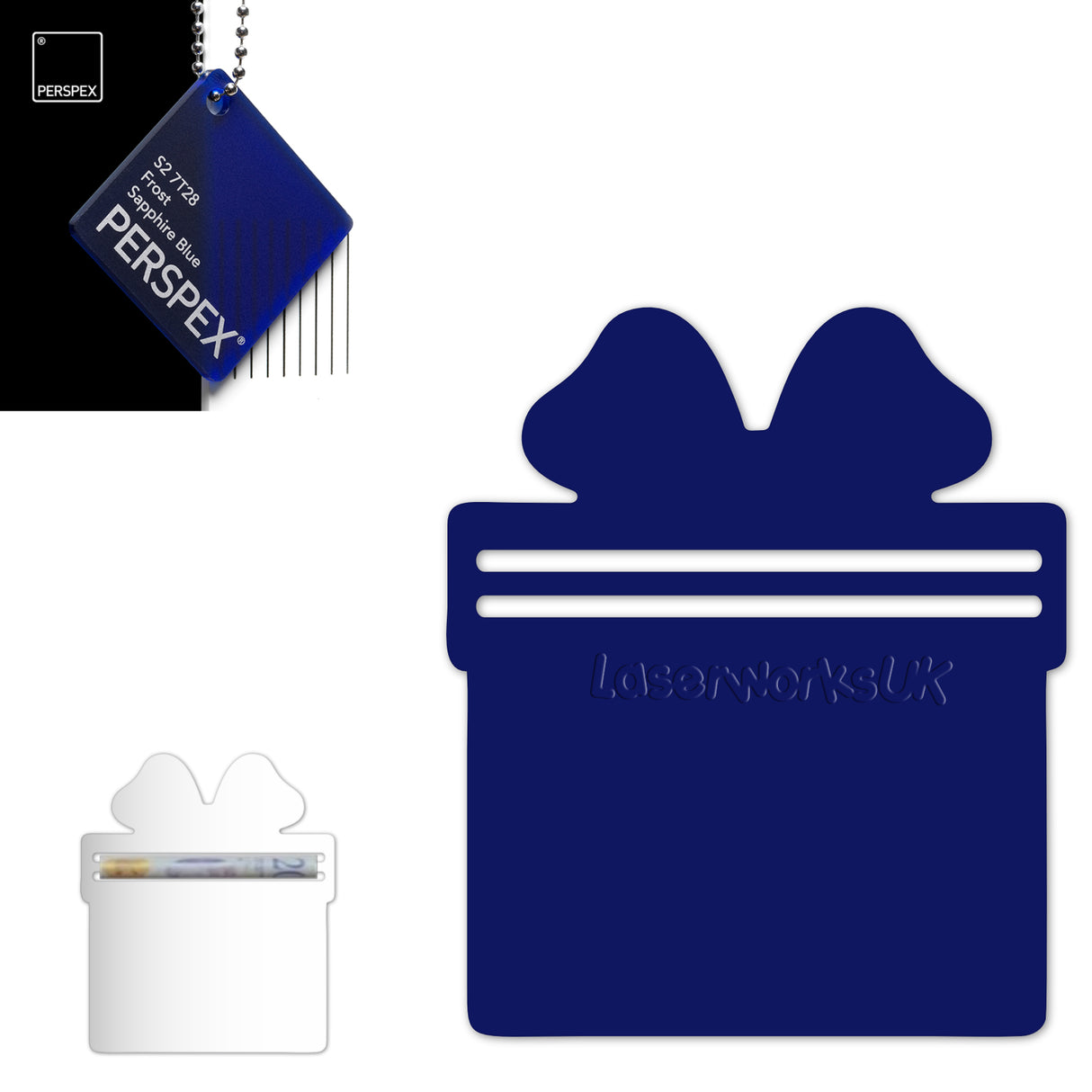 Acrylic Present Money Holder (Pack of 5) - Laserworksuk