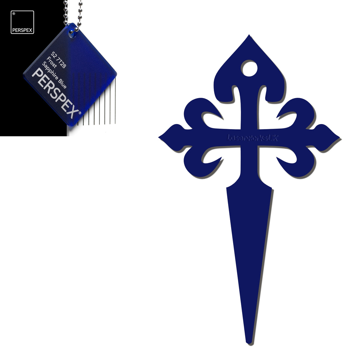 Camino de Santiago - St James Cross Keyring - Laserworksuk
