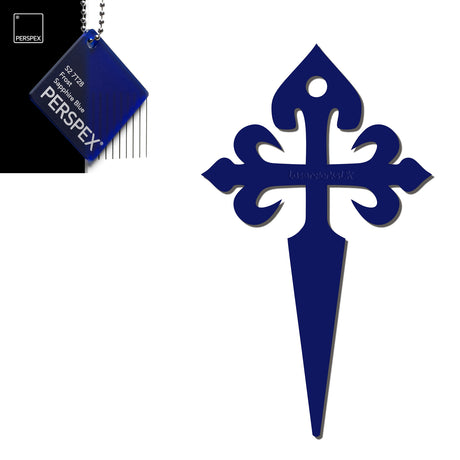 Camino de Santiago - St James Cross Keyring - Laserworksuk