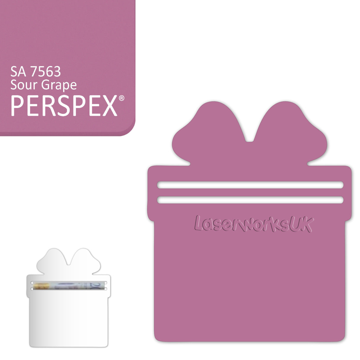 Acrylic Present Money Holder (Pack of 5) - Laserworksuk