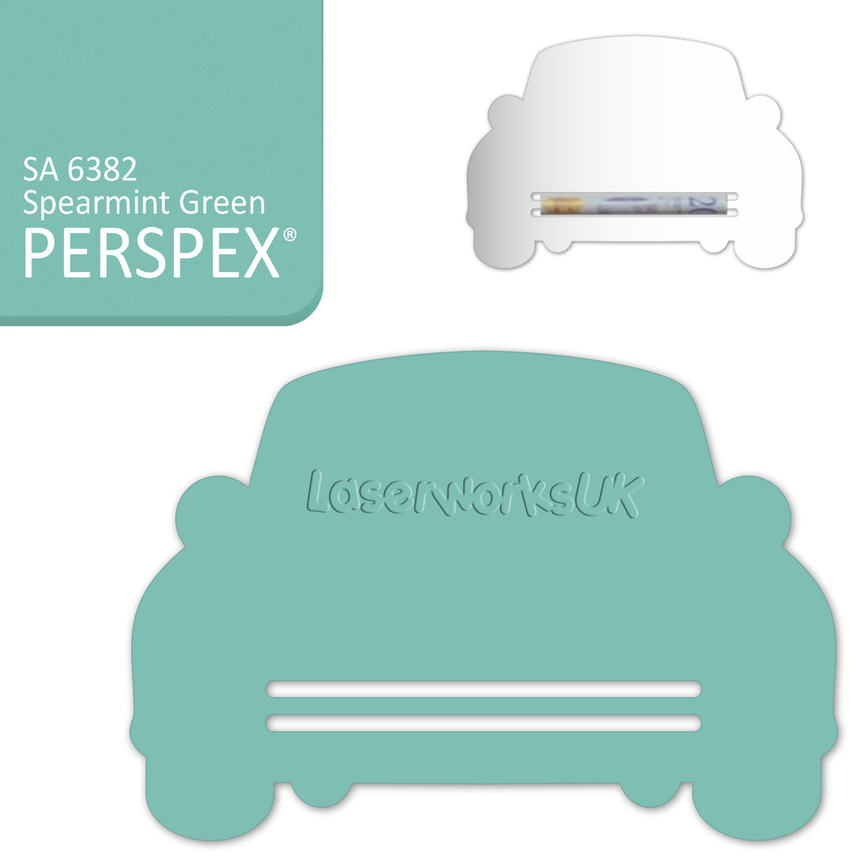 Acrylic Wedding Car Gift Money Holder Blanks - Laserworksuk