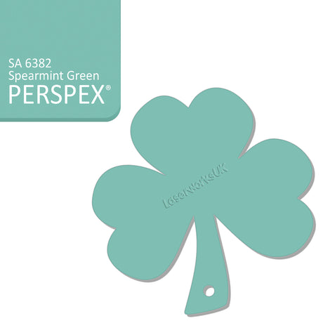 Acrylic Shamrock Keyring - St Patricks Day Clover - Laserworksuk