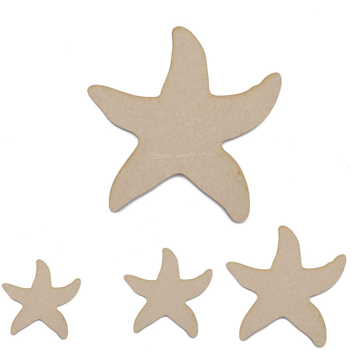 Starfish MDF Craft Shape | Sea Star Aquarium Embellishment - LaserworksUK