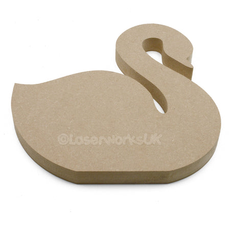 Wooden Swan Freestanding Craft Shapes - Laserworksuk