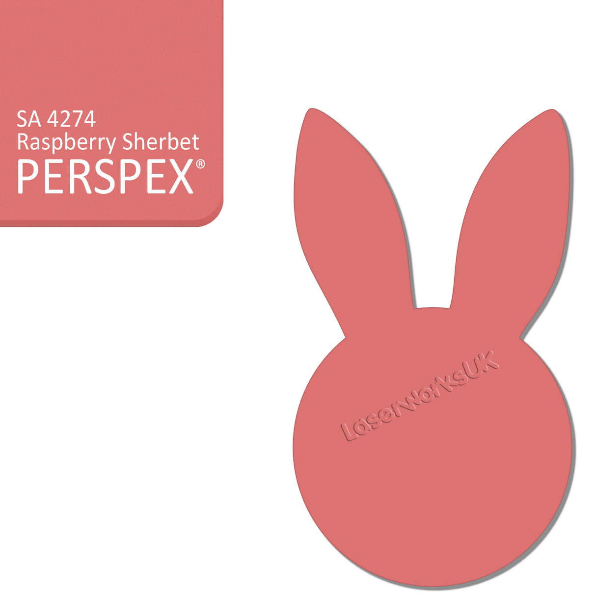 Acrylic Easter Bunny - Rabbit Head Blanks (8cm Pack of 6) - Laserworksuk