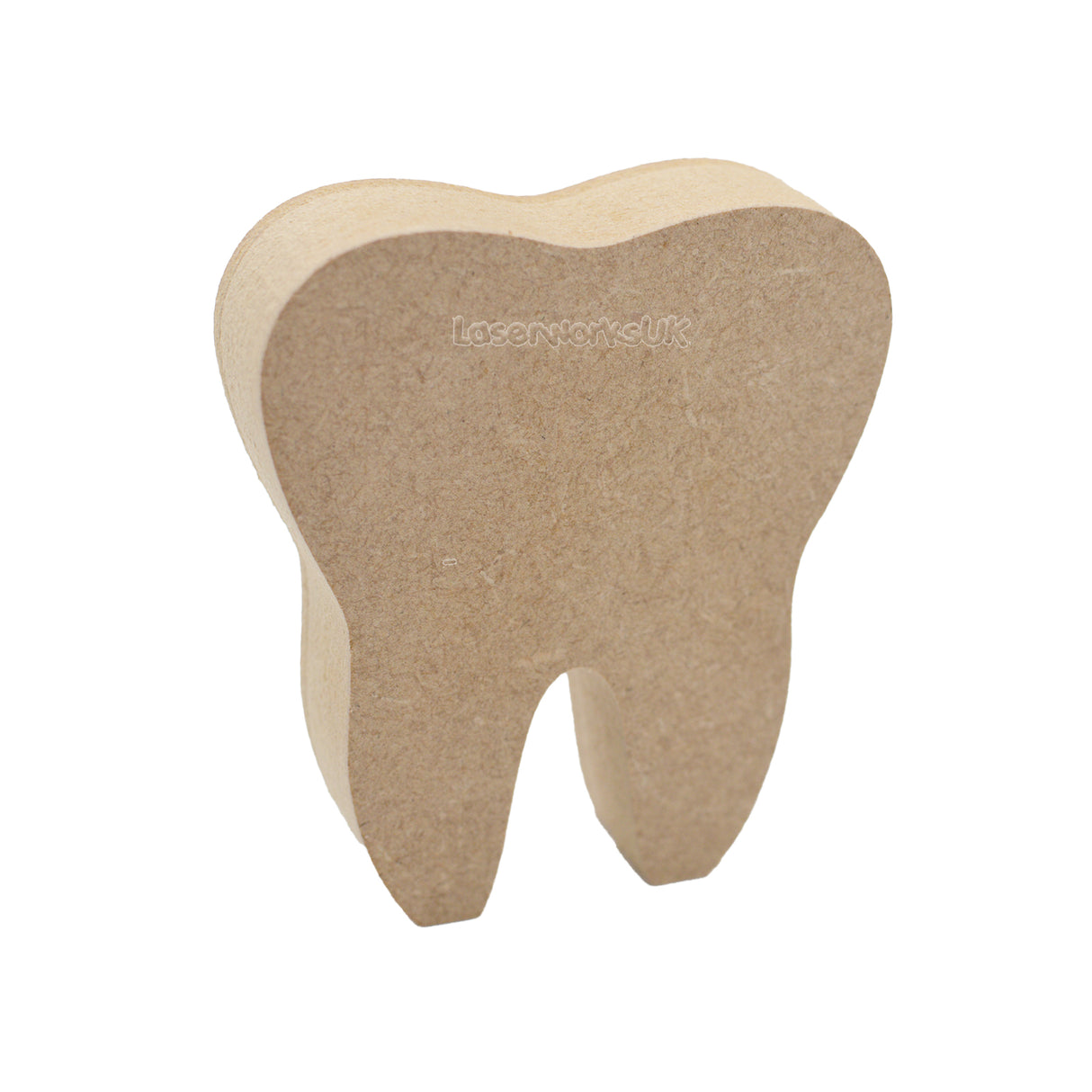 Freestanding Wooden Tooth Shape - Laserworksuk