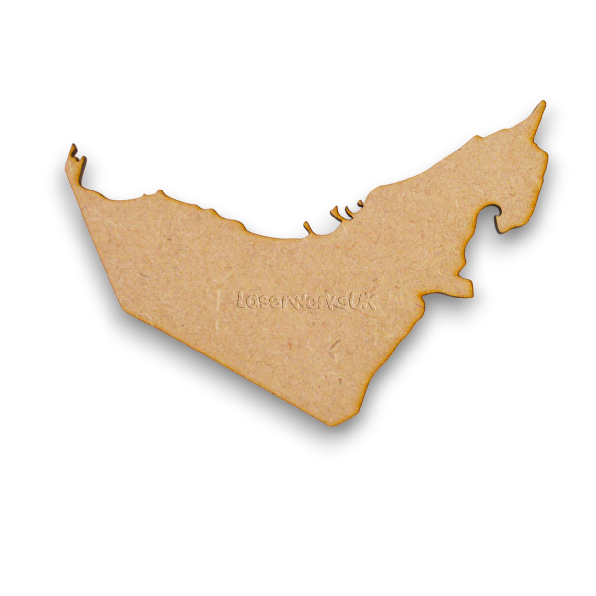 Wooden United Arab Emirates Map - LaserworksUK