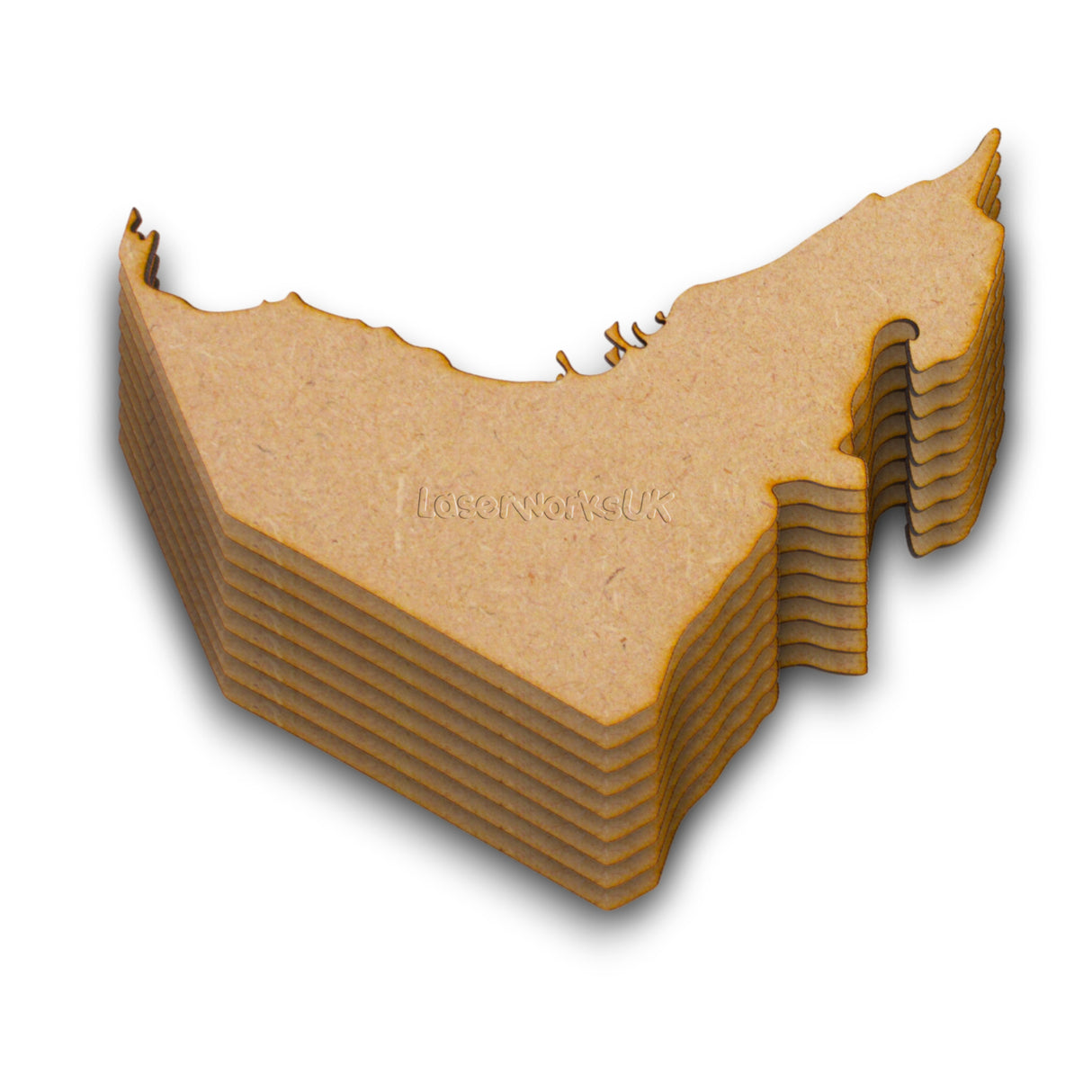 Wooden United Arab Emirates Map - LaserworksUK