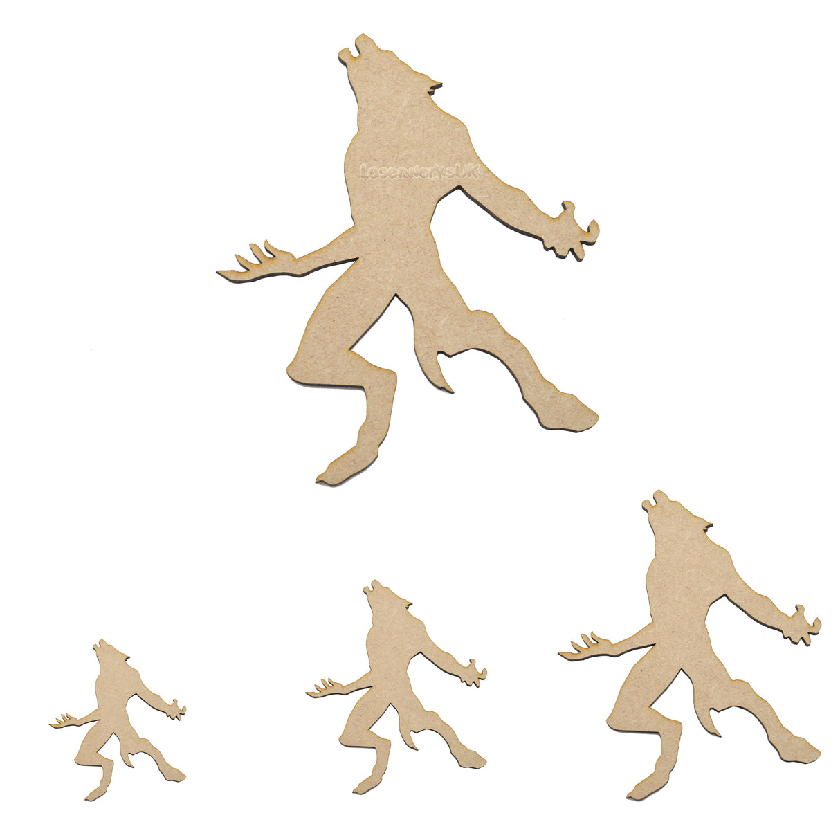 Werewolf Monster Halloween Craft Shapes - LaserworksUK