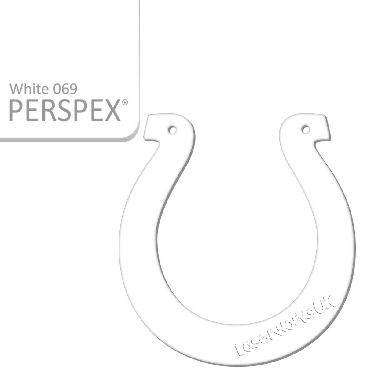 Acrylic Wedding Horseshoe Blanks - Laserworksuk