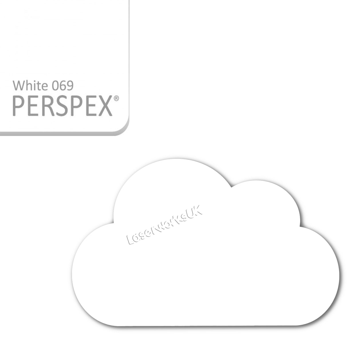 Cast Acrylic Cloud Shapes - Nursery Blanks (10cm Pack of 5) - Laserworksuk