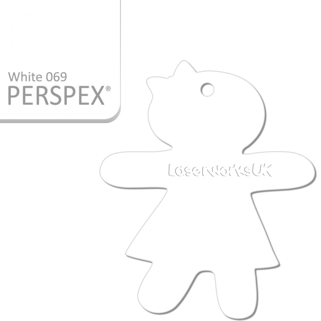 Acrylic Christmas Gingerbread Girl Decorations (Pack of 12) - Laserworksuk