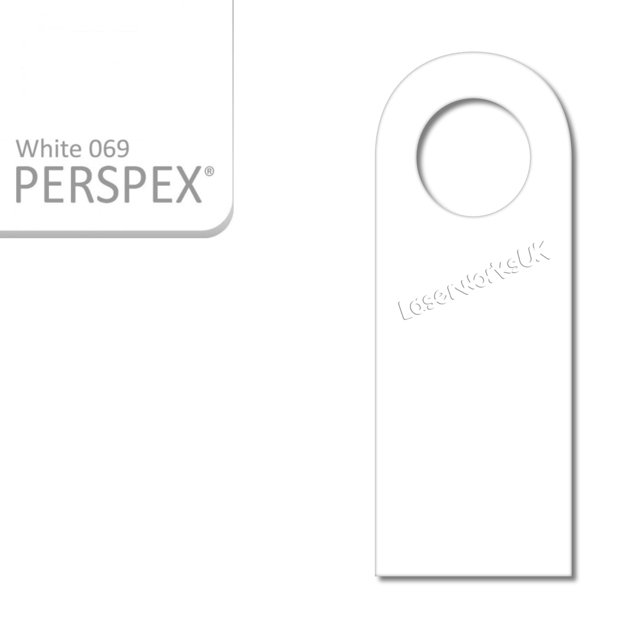 Acrylic Door Hanger Blanks - Style 5 - Laserworksuk