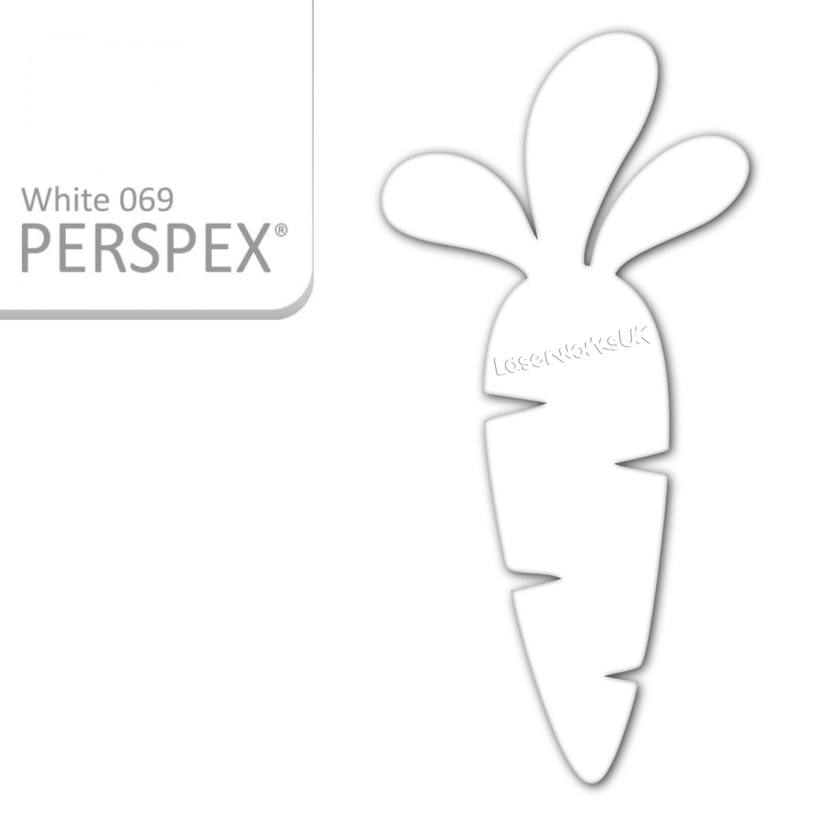 Acrylic Easter Carrot Blank Shapes (8cm Pack of 6) - Laserworksuk