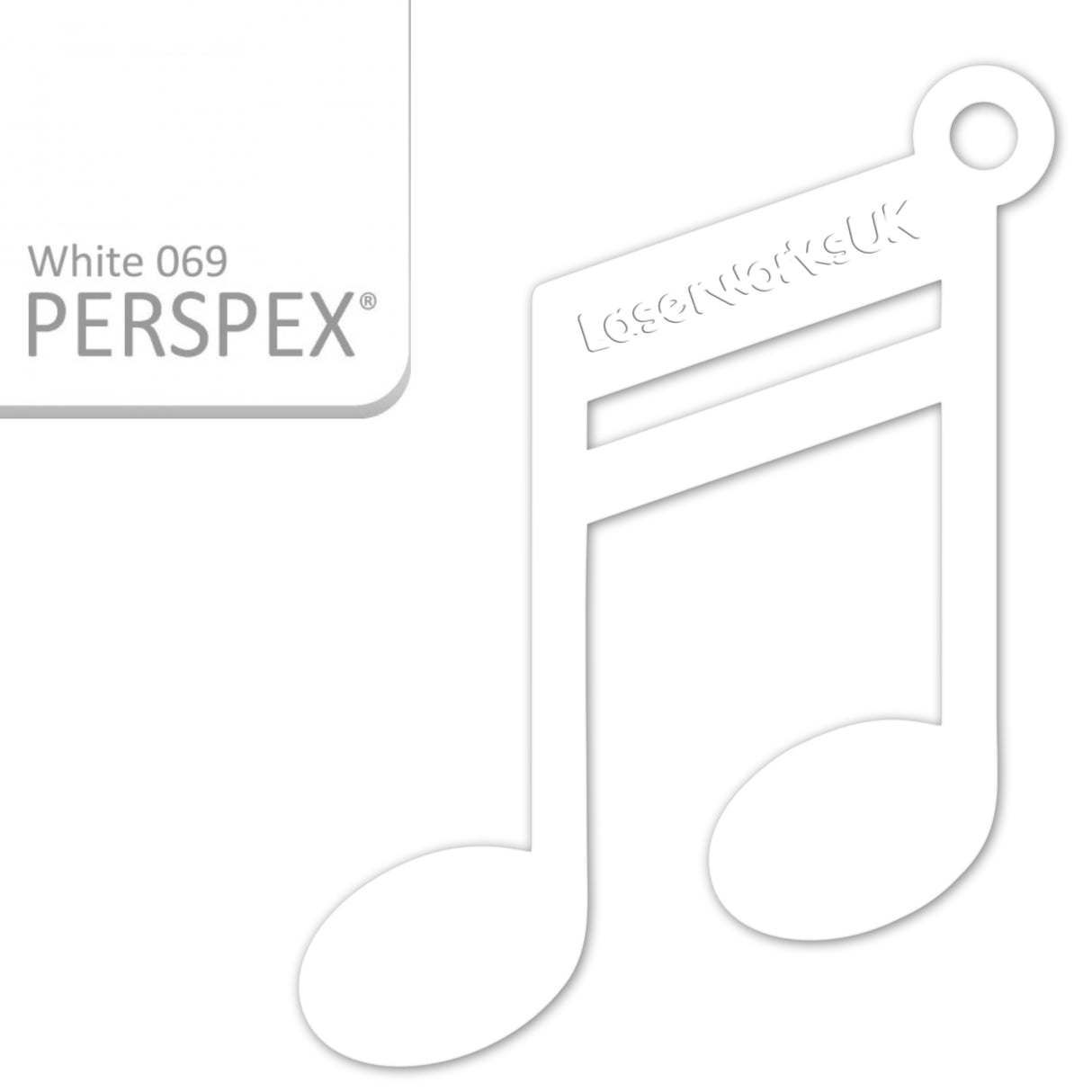 Acrylic Double Bar Keyring - Laserworksuk