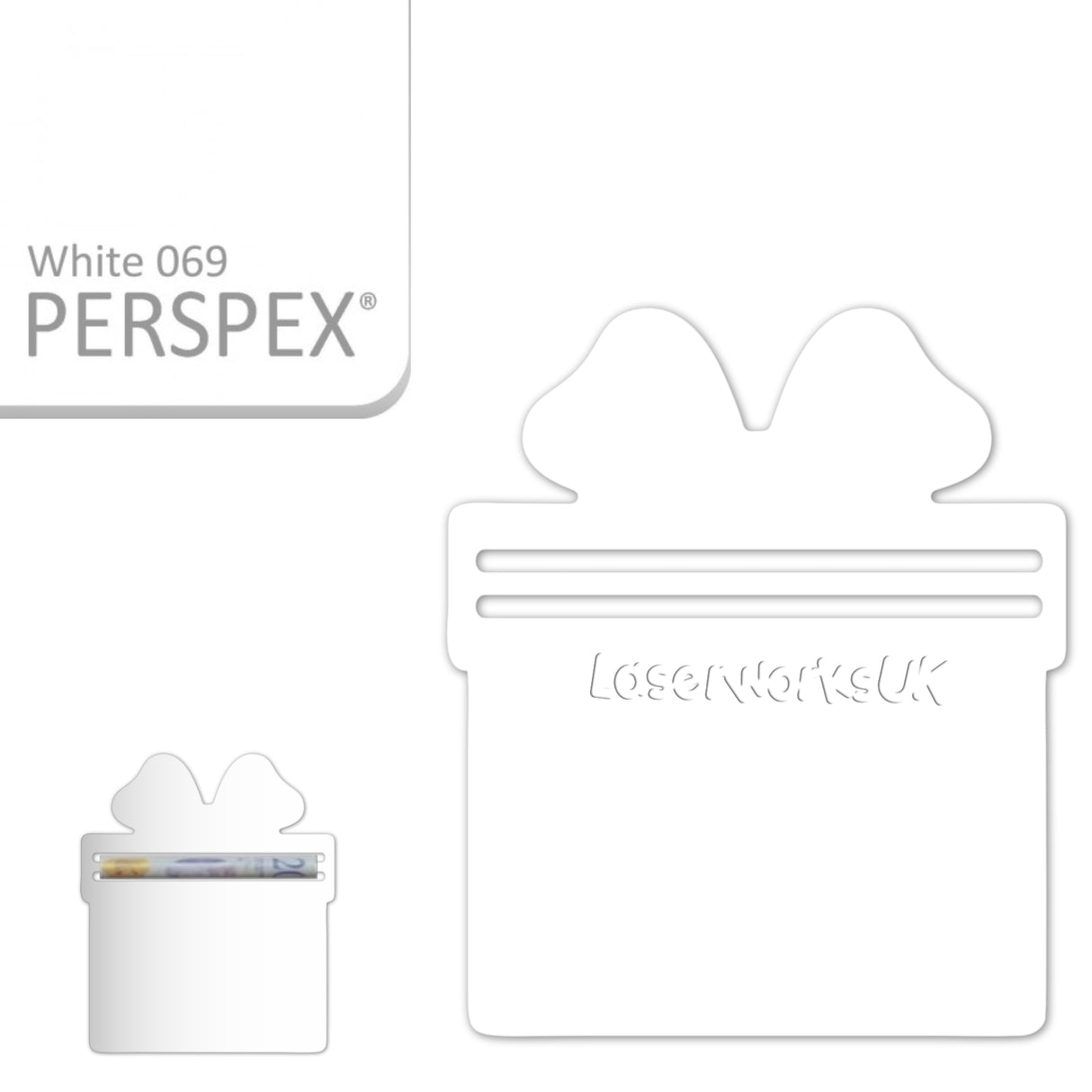 Acrylic Present Money Holder (Pack of 5) - Laserworksuk