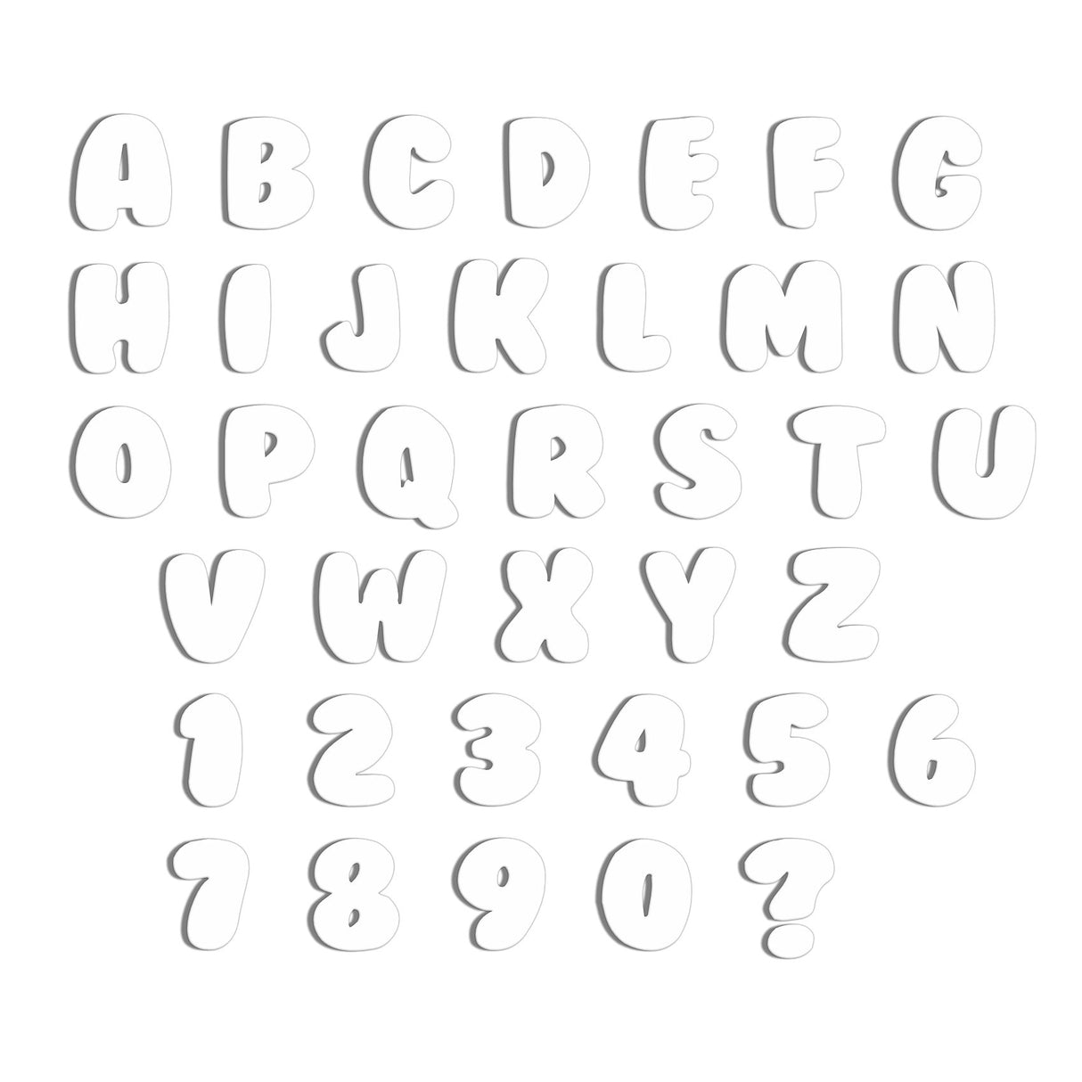 Acrylic Bubble Font - 10cm High Letters & Numbers - 40+ Colours - Laserworksuk