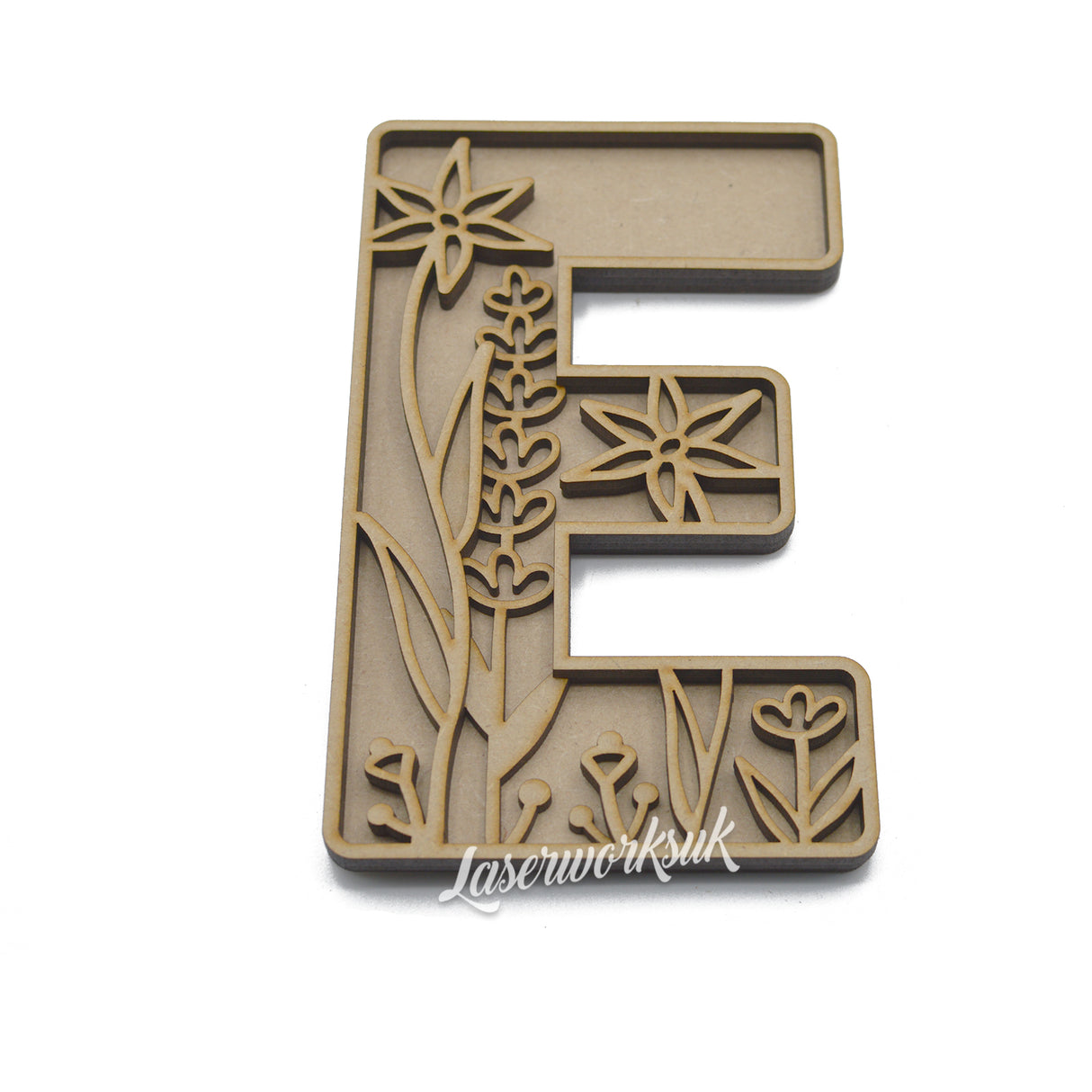 Wild Flower Alphabet Theme Layered Letters - Full Alphabet Available - LaserworksUK