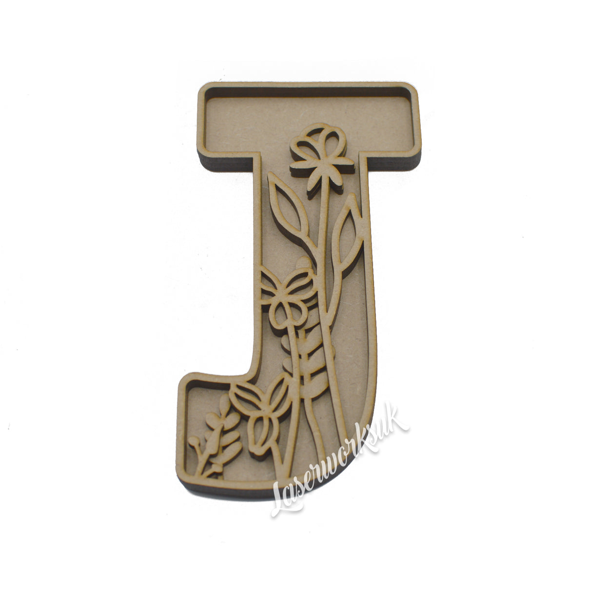 Wild Flower Alphabet Theme Layered Letters - Full Alphabet Available - LaserworksUK