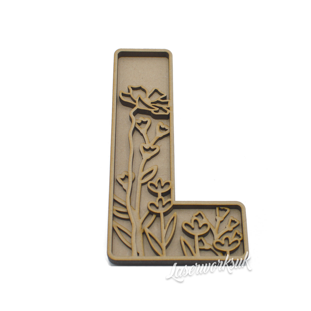 Wild Flower Alphabet Theme Layered Letters - Full Alphabet Available - LaserworksUK