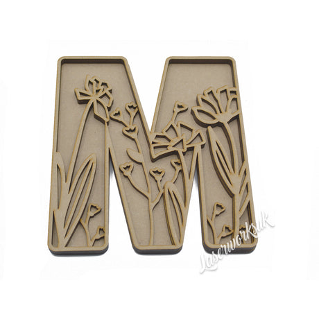 Wild Flower Alphabet Theme Layered Letters - Full Alphabet Available - LaserworksUK