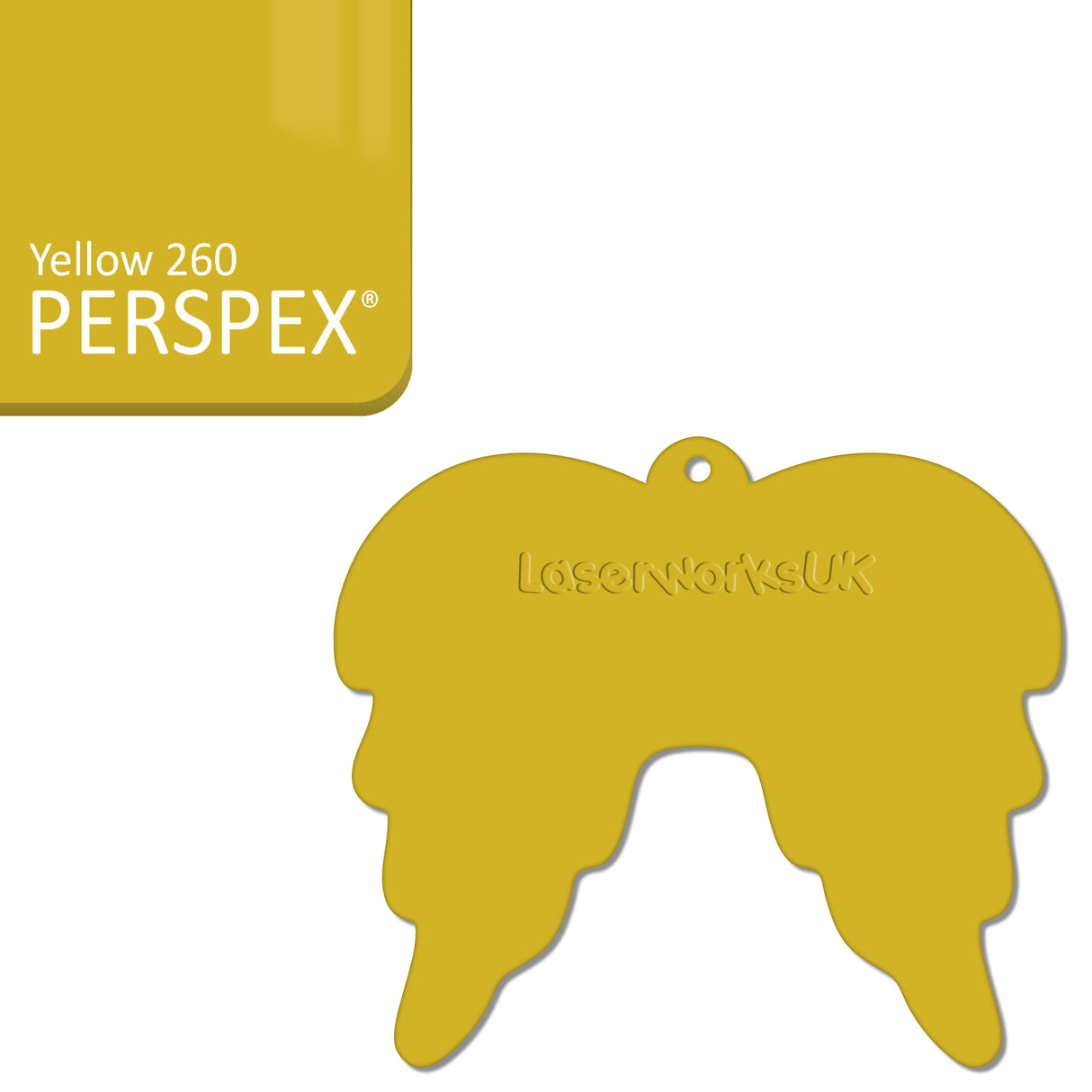 Acrylic Christmas Angel Wings Blanks (10cm Pack of 5) - Laserworksuk